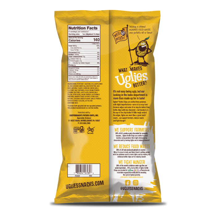 Uglies Cheddar & Sour Cream Kettle Chips